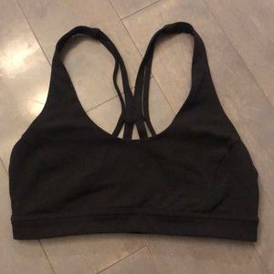 Gently used Black lululemon sports bra size 4 (missing padding)